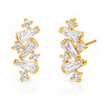 TAI JEWELRY Earrings Cluster Stone Ear Climbers