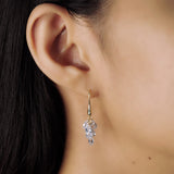 TAI JEWELRY Earrings Clustered Floating Cz Stones On A French Wire