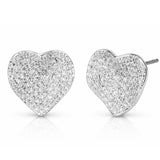 TAI JEWELRY Earrings Silver Concave Irregular Heart Post Earrings