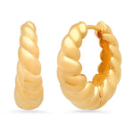 TAI JEWELRY Earrings Gold Croissant Hoops