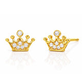 TAI JEWELRY Earrings Gold Crown Studs