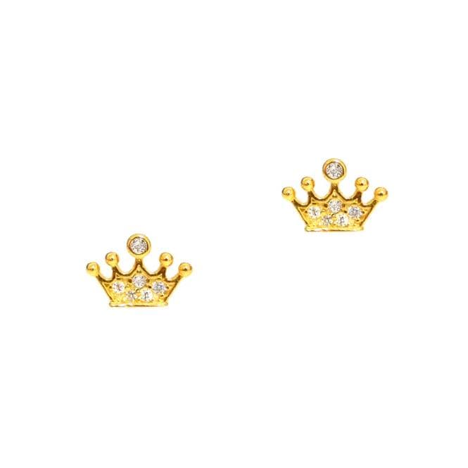 TAI JEWELRY Earrings Gold Crown Studs