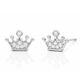 TAI JEWELRY Earrings Silver Crown Studs