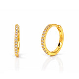 TAI JEWELRY Earrings LARGE / GOLD Cubic Zirconia Huggie Earrings