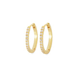 TAI JEWELRY Earrings LARGE / GOLD Cubic Zirconia Huggie Earrings