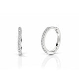 TAI JEWELRY Earrings SMALL / SILVER Cubic Zirconia Huggie Earrings