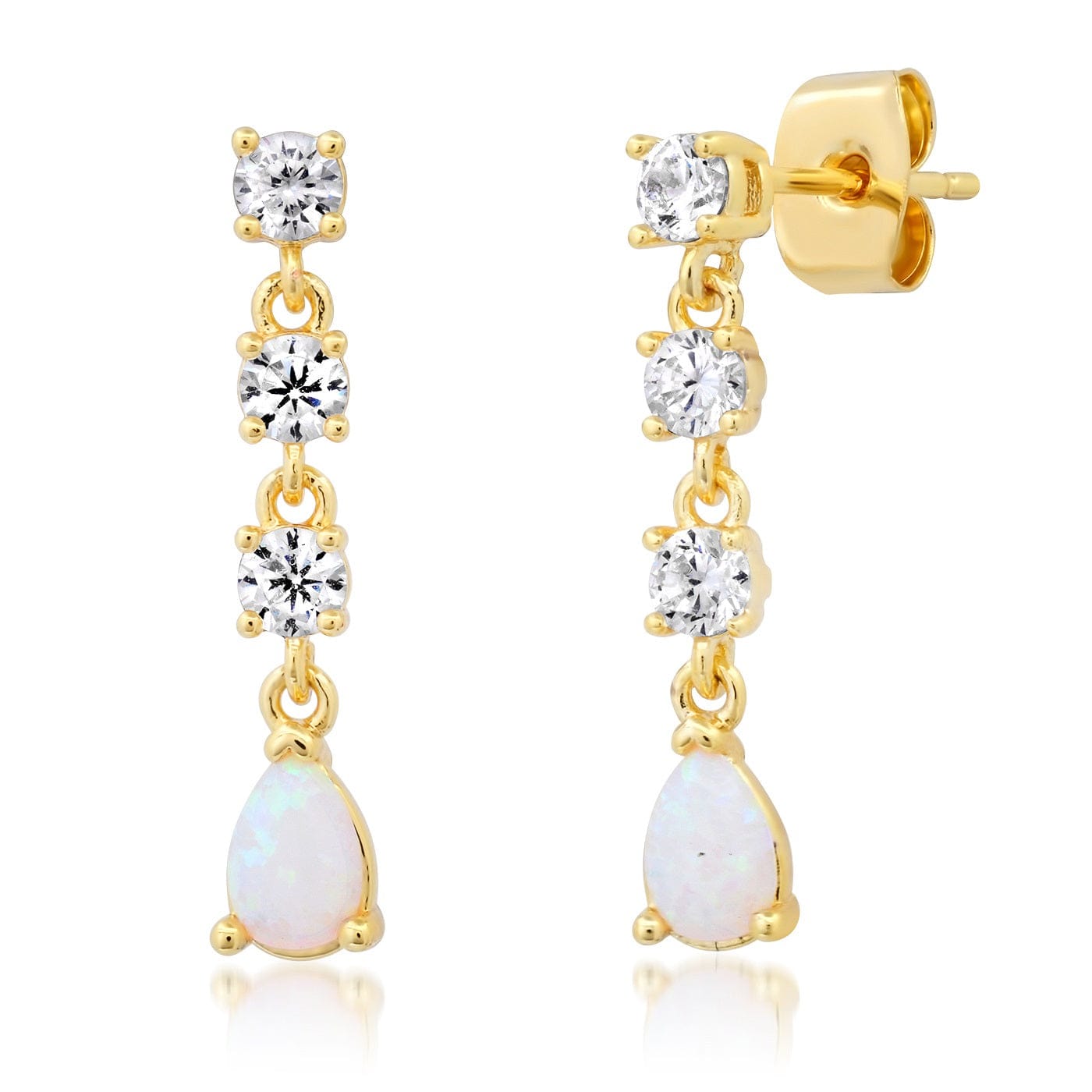 TAI JEWELRY Earrings CZ and Opal Drop Earrings
