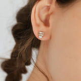 TAI JEWELRY Earrings CZ And Opal Simple Stud Earrings