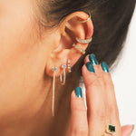 TAI JEWELRY Earrings CZ Baguette Ear Cuff