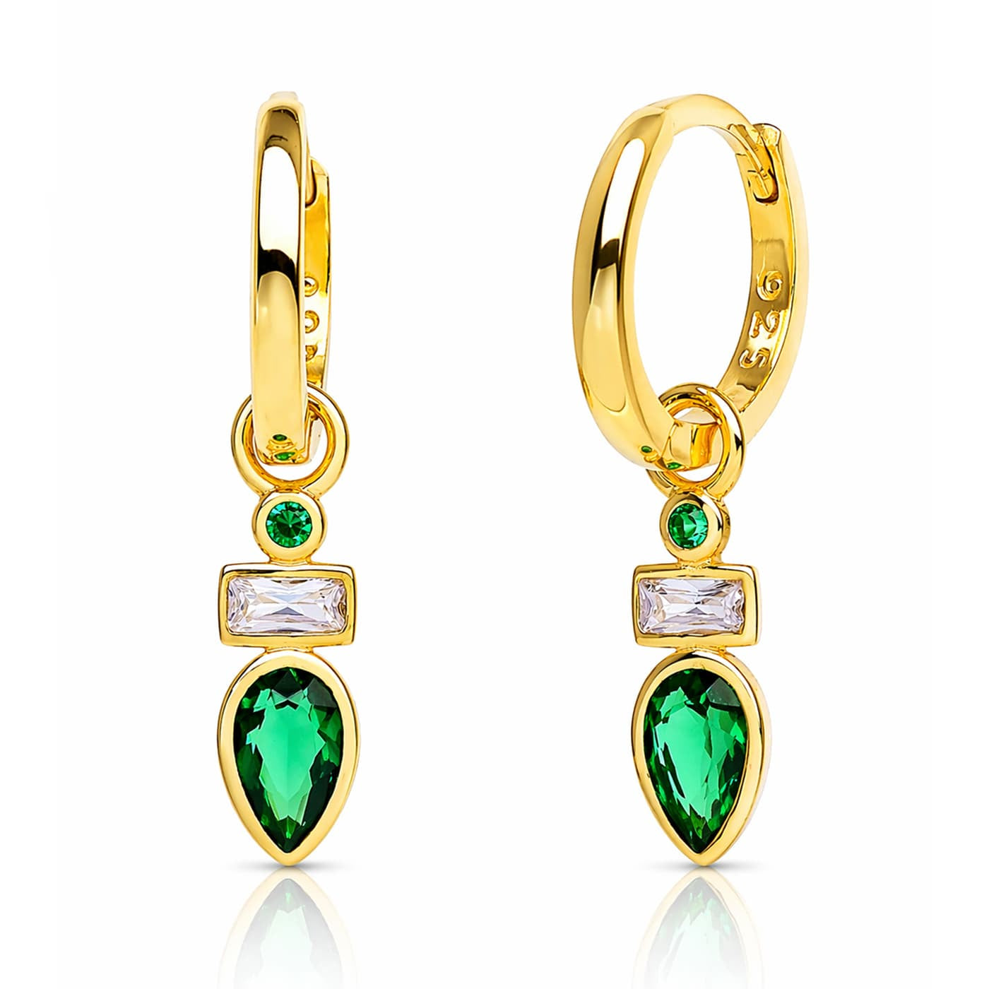 TAI JEWELRY Earrings CZ Huggie Earrings (22.5mm)