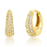 TAI JEWELRY Earrings CZ Pave Huggie Hoops