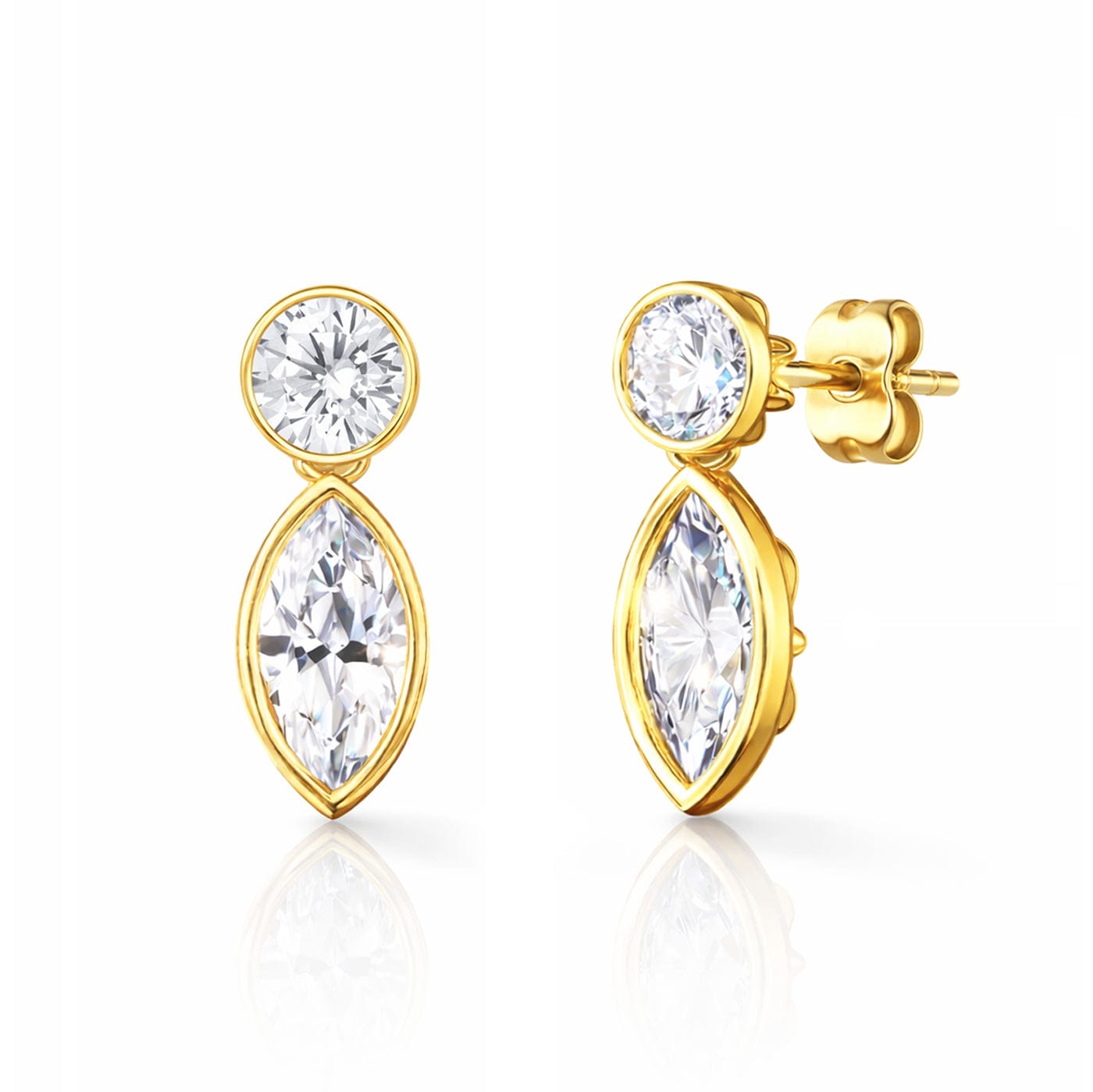 TAI JEWELRY Earrings CZ Pear Drop Stud Earrings