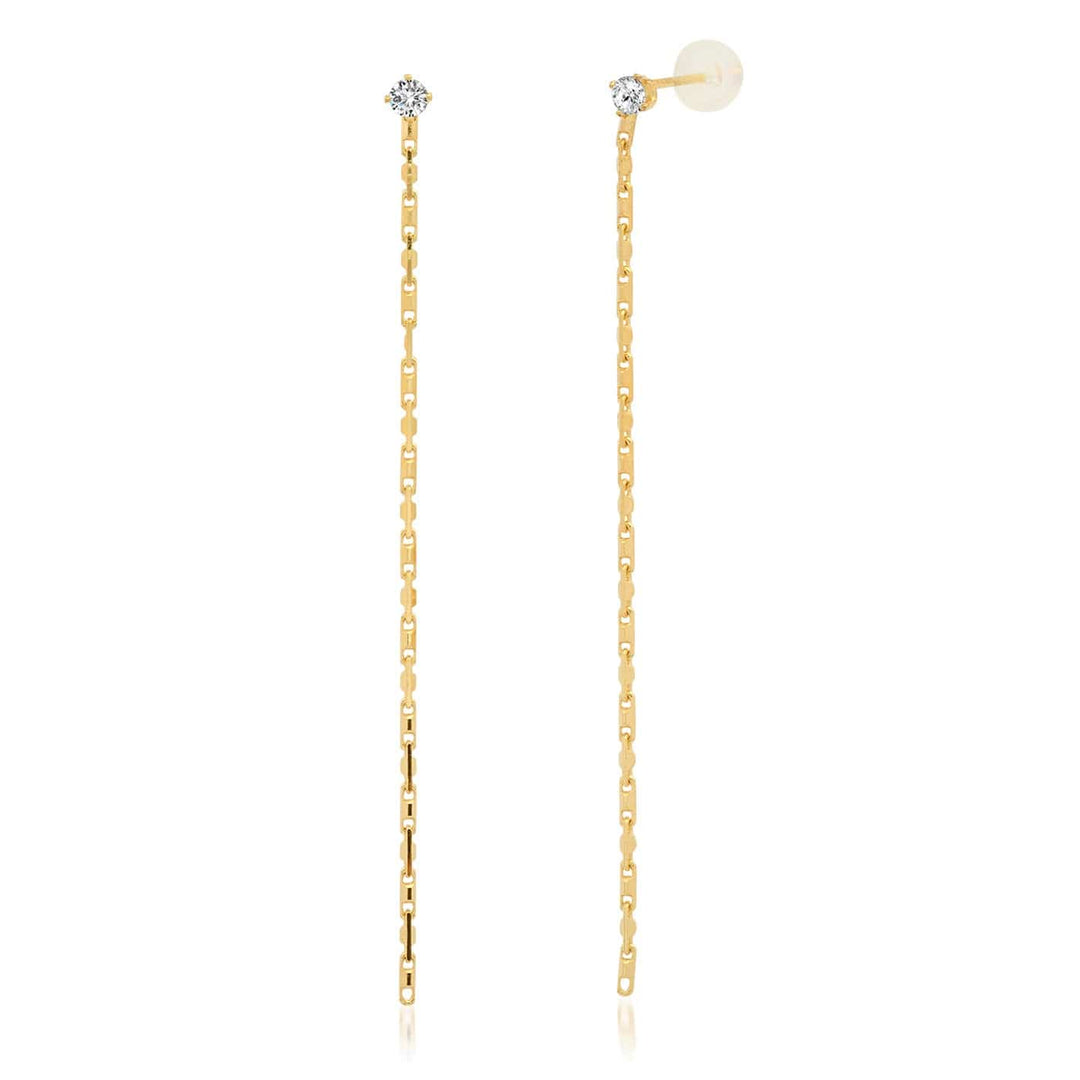 Chain Post CZ Earrings main image 1