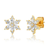 TAI JEWELRY Earrings Cz Snowflake Studs