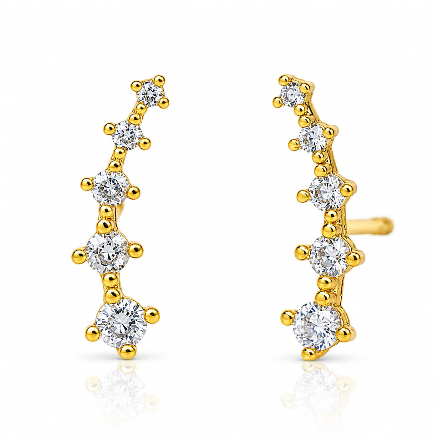 TAI JEWELRY Earrings Cz Stone Climbers