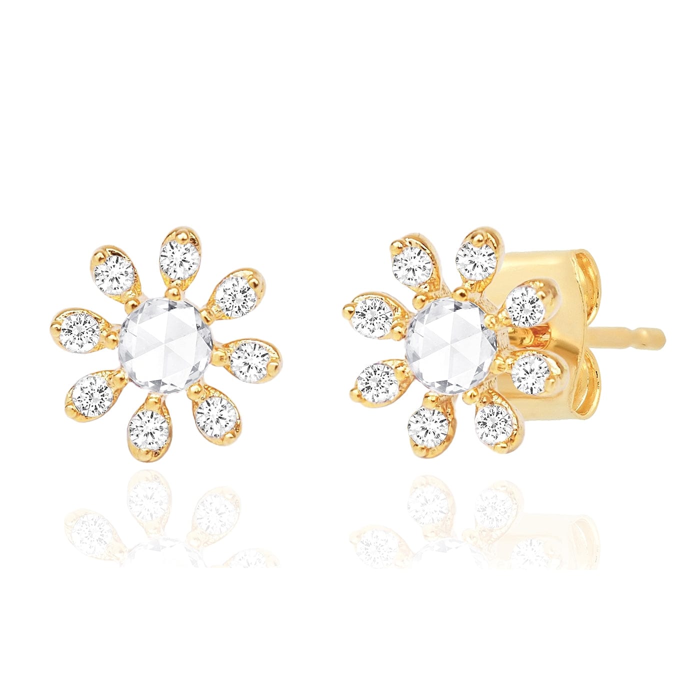 TAI JEWELRY Earrings Daisy CZ Stud Earrings