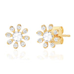 TAI JEWELRY Earrings Daisy CZ Stud Earrings