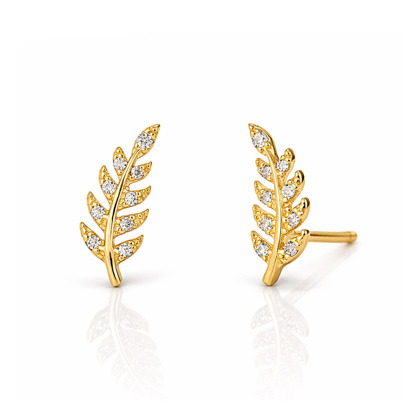TAI JEWELRY | Delicate Leaf Studs | Earrings |