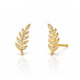 TAI JEWELRY | Delicate Leaf Studs | Earrings |