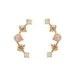 TAI JEWELRY Earrings WHITE Delicate Opal Crawler