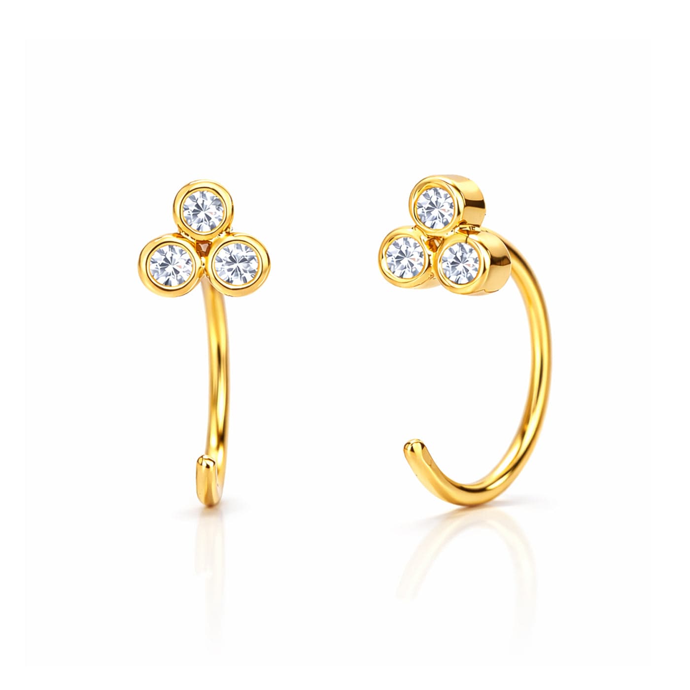 TAI JEWELRY Earrings GOLD Dotted Huggie Earrings