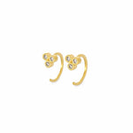 TAI JEWELRY Earrings GOLD Dotted Huggie Earrings
