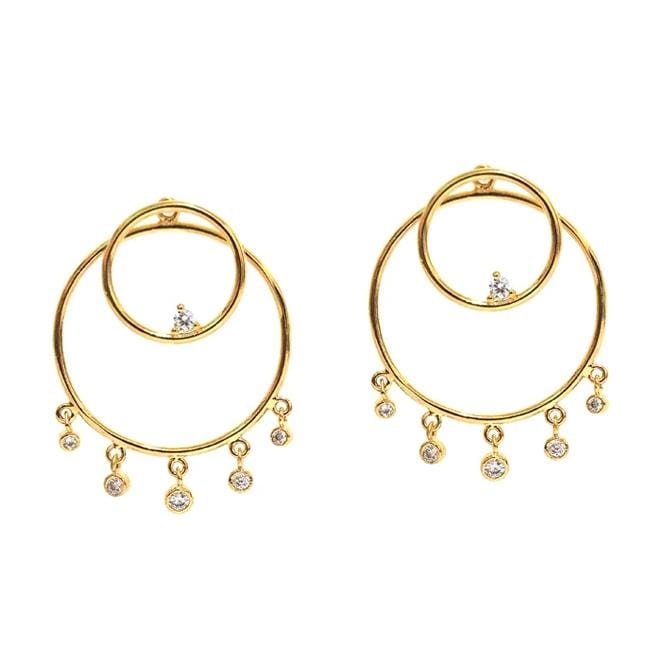 TAI JEWELRY | Double Circle Posts | Earrings |