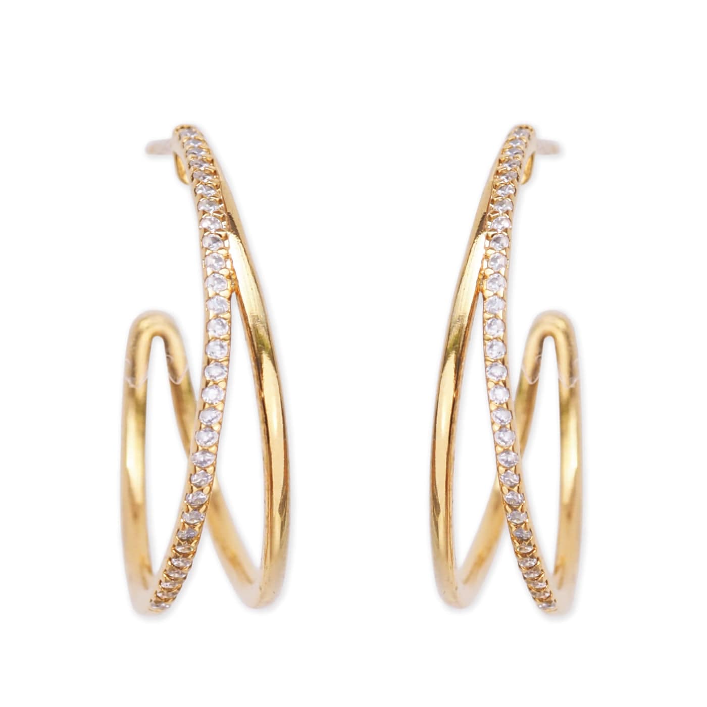 TAI JEWELRY Earrings Double Oval Hoops