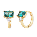TAI JEWELRY | Emerald Cut CZ Baguette Huggie Earring | Earrings |