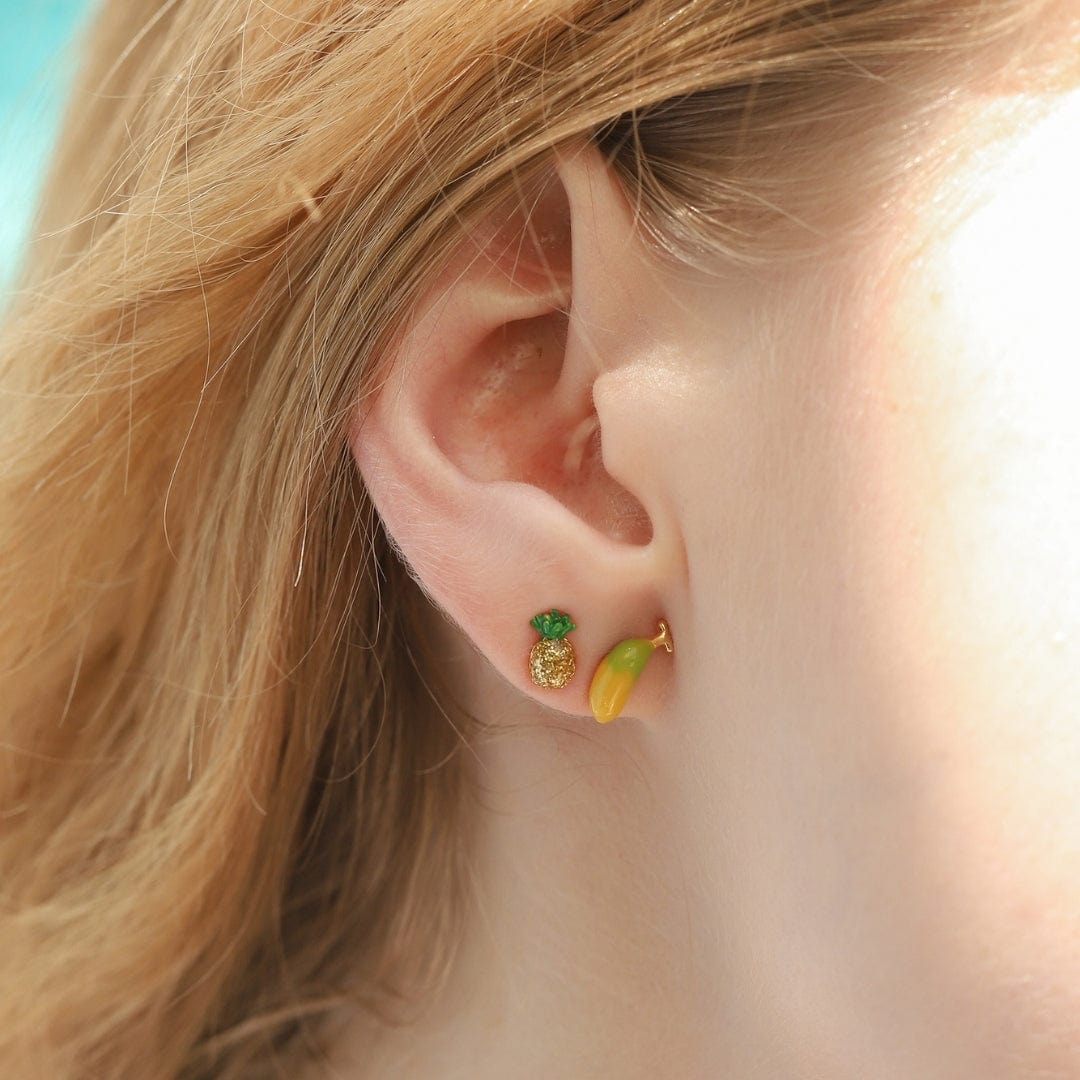 TAI JEWELRY Earrings Enamel Banana Studs