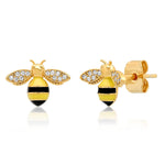 TAI JEWELRY Earrings Enamel Bee Stud