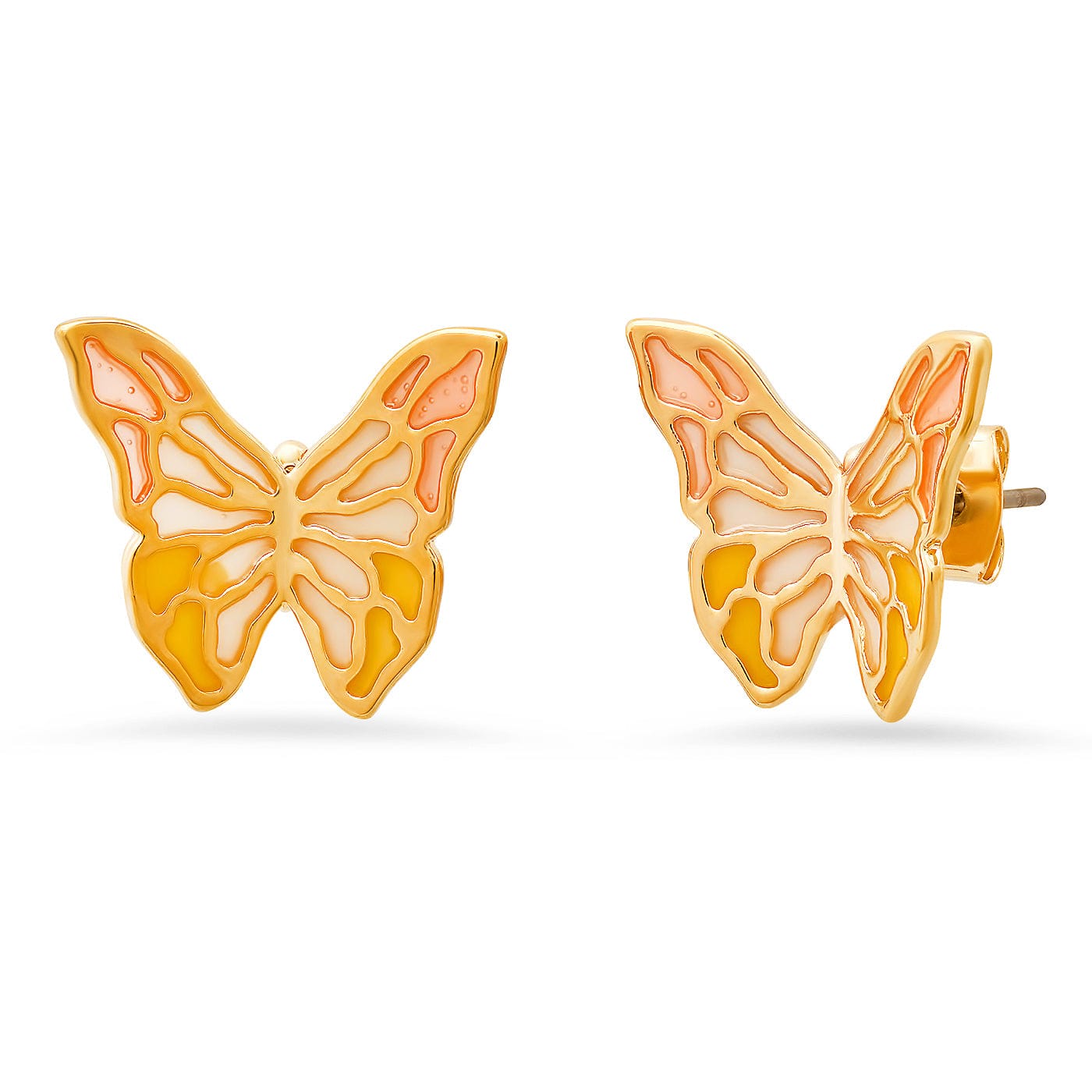 Tai White Enamel Rose Studs TJE-362 main image 1