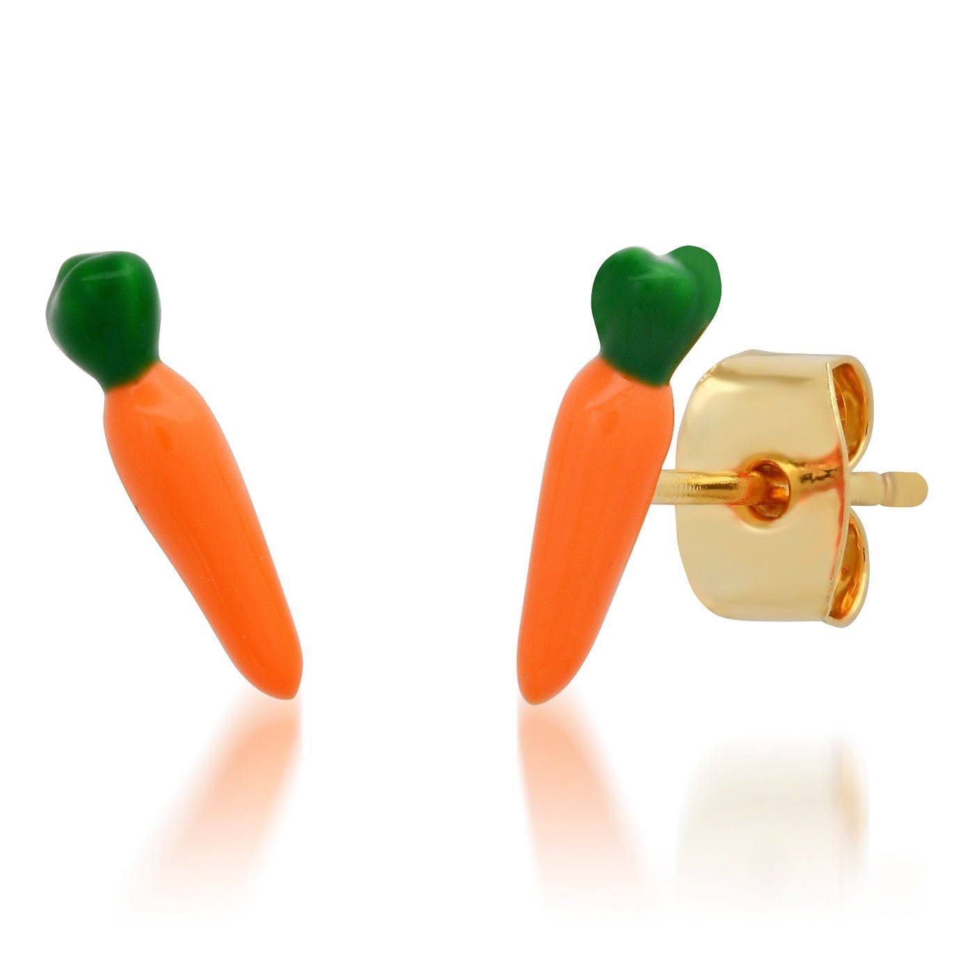TAI JEWELRY Earrings Enamel Carrot Studs