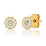 TAI JEWELRY Earrings Enamel Circle Stud