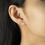 TAI JEWELRY Earrings Enamel Circle Stud