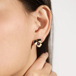 TAI JEWELRY Earrings Enamel Pansy Studs