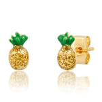TAI JEWELRY Earrings Enamel Pineapple Studs