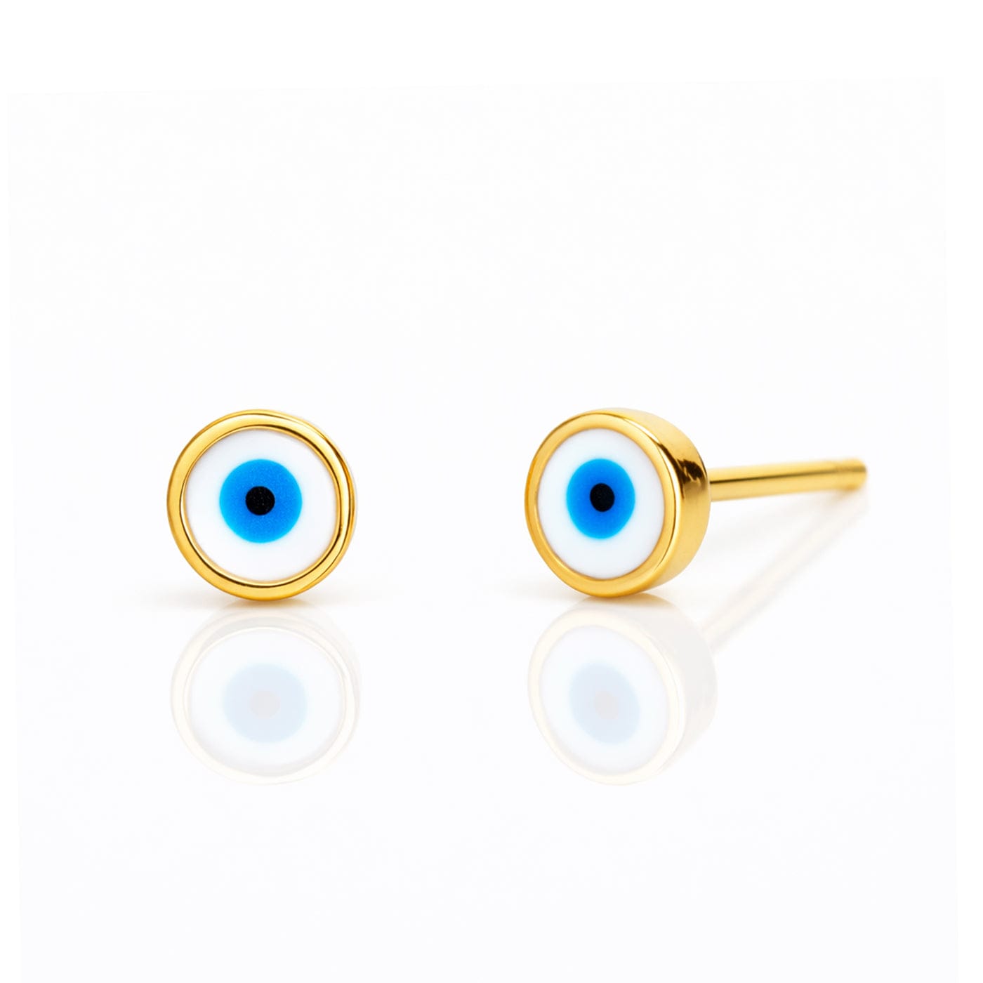 TAI JEWELRY Earrings Enamel Round Eye Stud