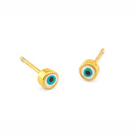 TAI JEWELRY Earrings Enamel Round Eye Stud