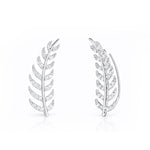 TAI JEWELRY Earrings Silver Feather Ear Climber