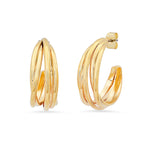 TAI JEWELRY Earrings Five Row Twisted Hoop