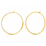 TAI JEWELRY Earrings Gold Flat Hoop | 55MM