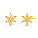 TAI JEWELRY Earrings Gold Flower Post Earring
