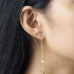 TAI JEWELRY Earrings Freshwater Pearl Station Drop Threader