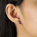 TAI JEWELRY Earrings Glass Peach Studs