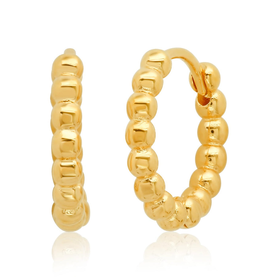 Gold Ball Huggie Earrings – TAI JEWELRY