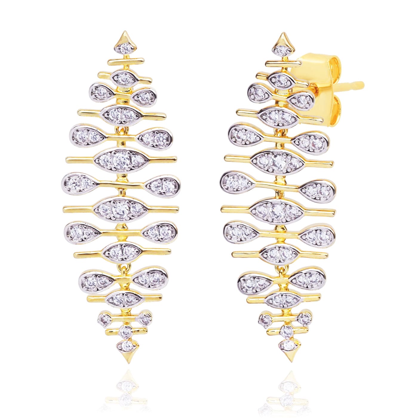 TAI JEWELRY Earrings Gold CZ Drop Earrings