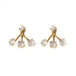 TAI JEWELRY Earrings GOLD-MOON Gold- Moon Glass Earrings