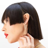 TAI JEWELRY Earrings Gold Pave Link Drop Earrings