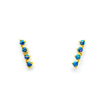 TAI JEWELRY Earrings Gold Vermeil 4 Stone Opal Crawler